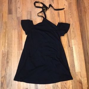 ASOS Black 100% Cotton Off the Shoulders Dress